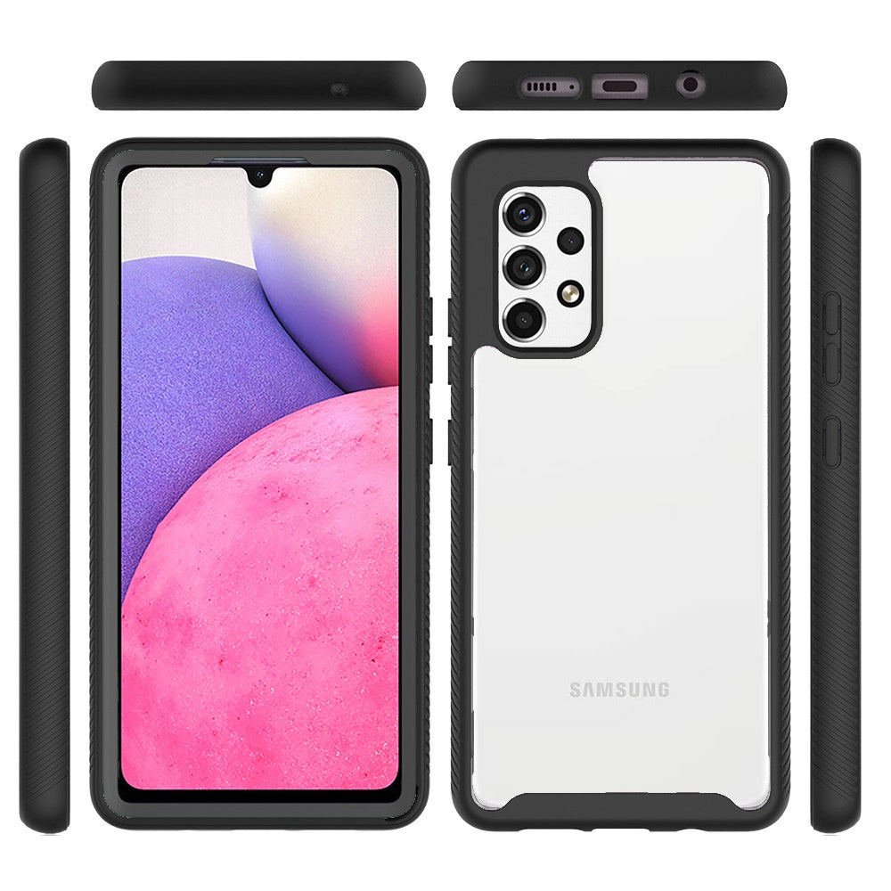 For Samsung Galaxy A33 5G Clear Dual Layer Rugged Bumper Frame Heavy Duty Hybrid Shockproof Rubber Full Body Defender  Phone Case Cover