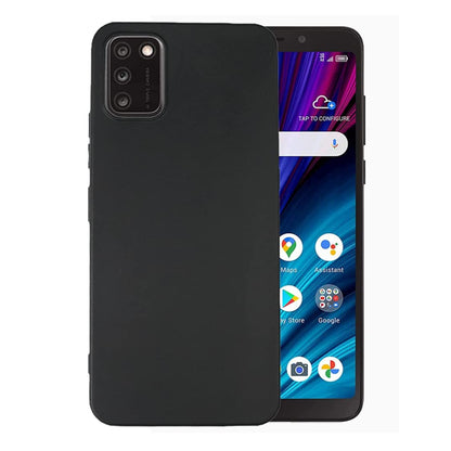 For Samsung Galaxy A13 5G Ultra Slim Flexible TPU Hybrid [Matte Finish Coating] Shock Absorbing Rubber Silicone Gummy Protection Black Phone Case Cover