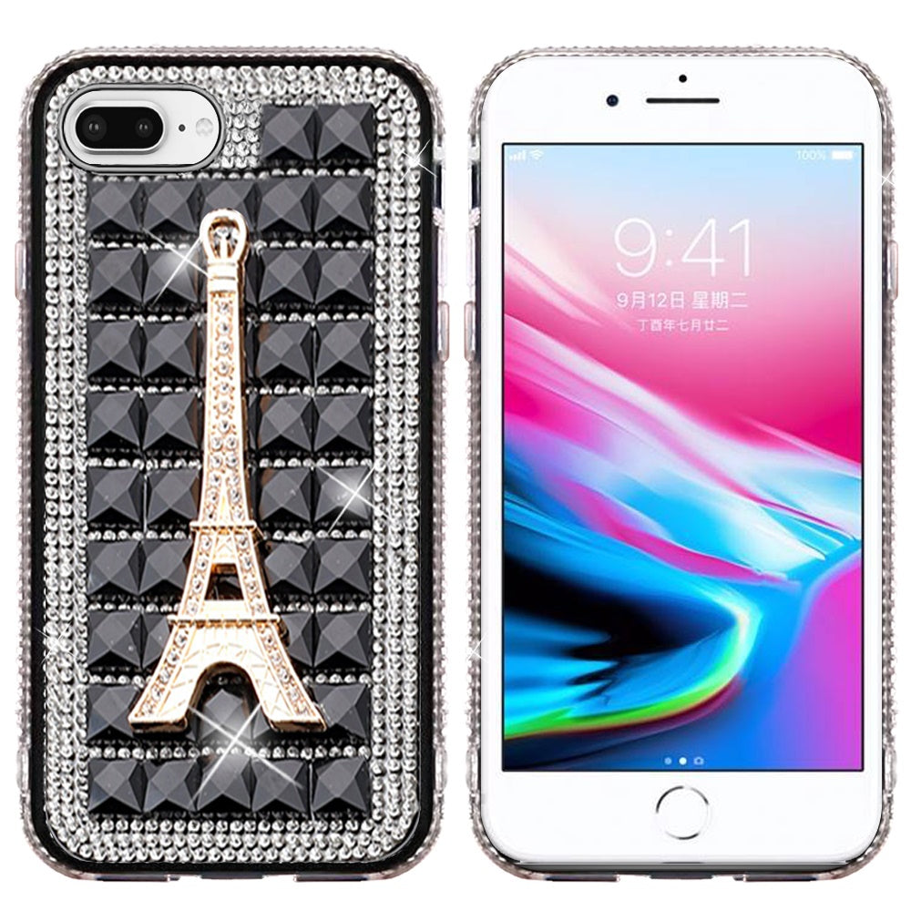 For Apple iPhone 8 /7/6s/6 /SE 2nd Generation Fashion Luxury 3D Bling Diamonds Rhinestone Jeweled Ornament Shiny Crystal  Phone Case Cover
