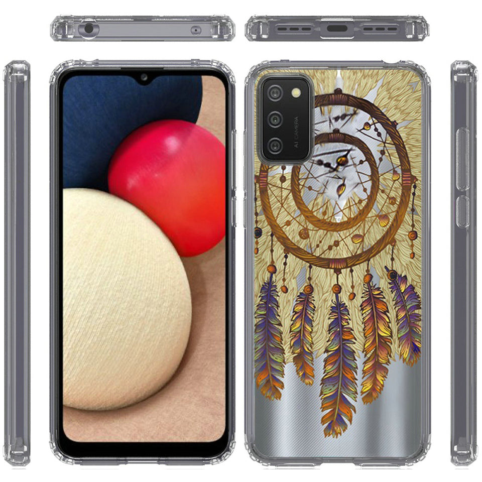 For Apple iPhone 13 Pro (6.1") Fashion Hybrid Design Image Transparent Rubber TPU Protector Thin Shell Back PC Armor  Phone Case Cover