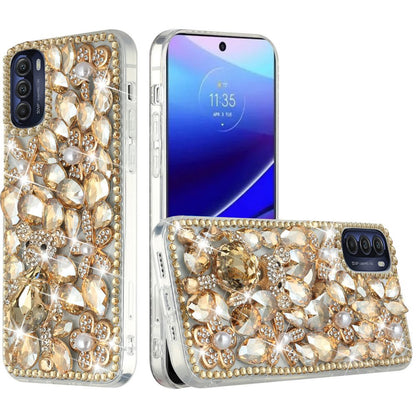 For Motorola Moto G Stylus 5G 2022 Bling Clear Crystal 3D Full Diamonds Luxury Sparkle Transparent Rhinestone Hybrid  Phone Case Cover