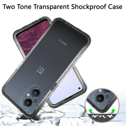 For OnePlus Nord N20 5G Dual Layer Hybrid Clear Gradient Two Tone Transparent Shockproof TPU Hard PC Protective Frame  Phone Case Cover