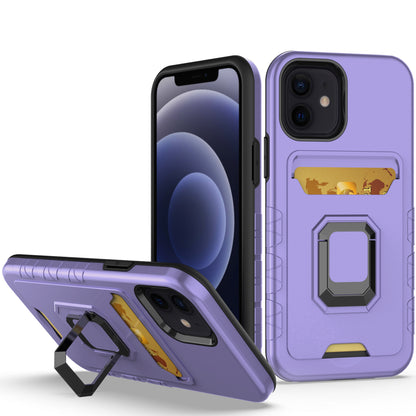 For Apple iPhone 13 Pro (6.1") Wallet Case Designed with Credit Card Holder & Magnetic Stand Kickstand Ring Heavy Duty Hybrid Armor  Phone Case Cover