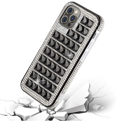 For Apple iPhone 13 /Pro Max Mini Fashion Luxury 3D Bling Diamonds Rhinestone Jeweled Shiny Crystal Glitter Hybrid TPU Bumper Hard  Phone Case Cover
