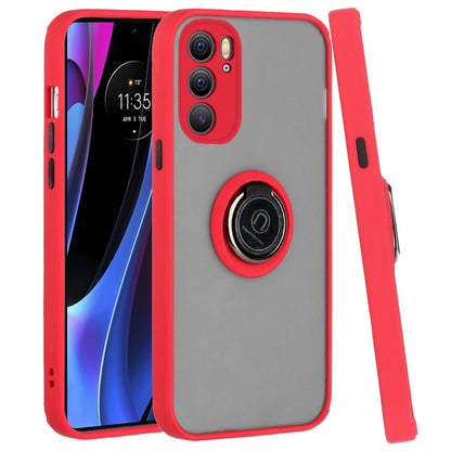 For Motorola Edge+ 2022 /Edge Plus Hybrid Protective PC Shockproof with 360° Rotation Ring Magnetic Stand & Covered Camera  Phone Case Cover