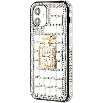 For Apple iPhone XR Fashion Luxury 3D Bling Diamonds Rhinestone Jeweled Ornament Shiny Crystal Hybrid Hard  Phone Case Cover