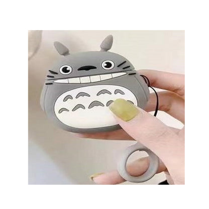 For Apple AirPods 3 (2021) Hybrid Cute 3D Fun Design Silicone Skin Cartoon Animal with Keychain Holder Rubber TPU Soft  Phone Case Cover