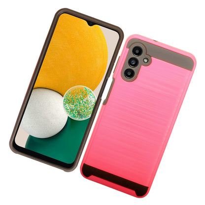 For Samsung Galaxy A13 5G Brushed Texture Slim Hybrid Shockproof Dual Layer Hard PC TPU Silicone Armor Rugged Protective  Phone Case Cover