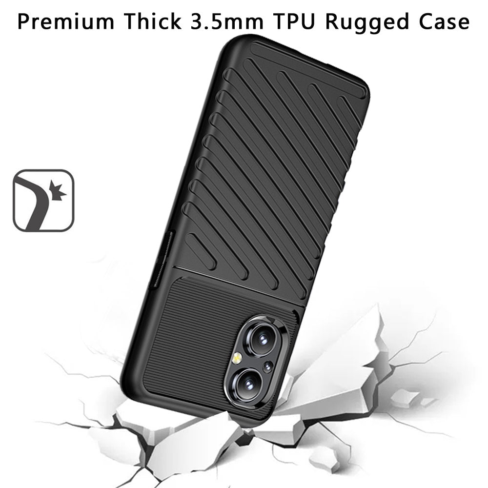 For OnePlus Nord N20 5G Rugged Hybrid Hard Silicone Gel TPU Bumper Texture Shockproof Anti Slip Protective Stylish Slim  Phone Case Cover