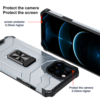 For Apple iPhone 13 /Pro Max Rugged Hybrid Armor with Magnetic Kickstand Ring Holder Anti-Shock Corner & Camera Protection  Phone Case Cover