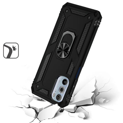 For Motorola Edge+ 2022 /Edge Plus Military Grade Heavy Duty Rugged Dual Layers Shockproof Hybrid with Ring Kickstand  Phone Case Cover