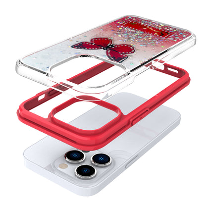 For Samsung Galaxy S22 /Plus Ultra Butterfly Smile Glitter Bling Sparkle Epoxy Glittering Shining Hybrid Hard PC TPU Silicone Slim  Phone Case Cover