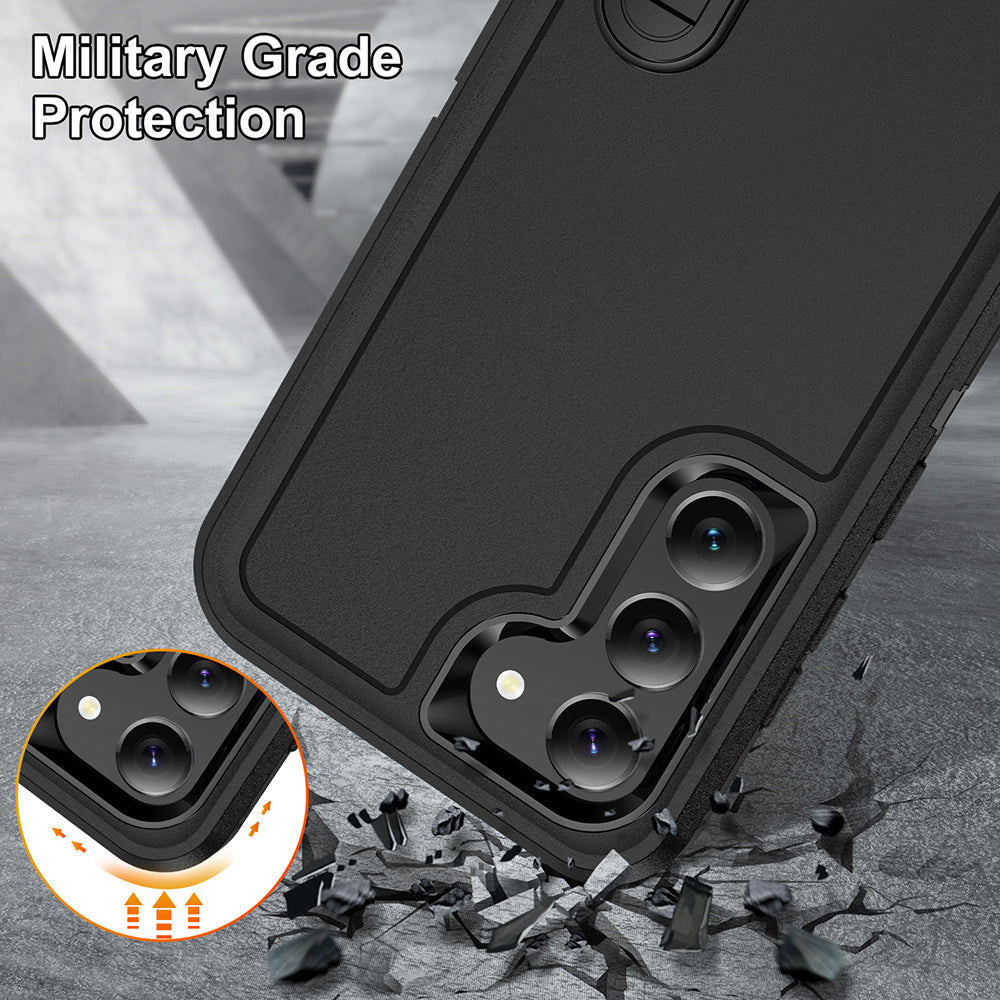 For Samsung Galaxy S23 /Plus /Ultra Hybrid Ultra Protective Hybrid Armor 3 in 1 Shockproof with Kickstand Heavy Duty Rugged  Phone Case Cover
