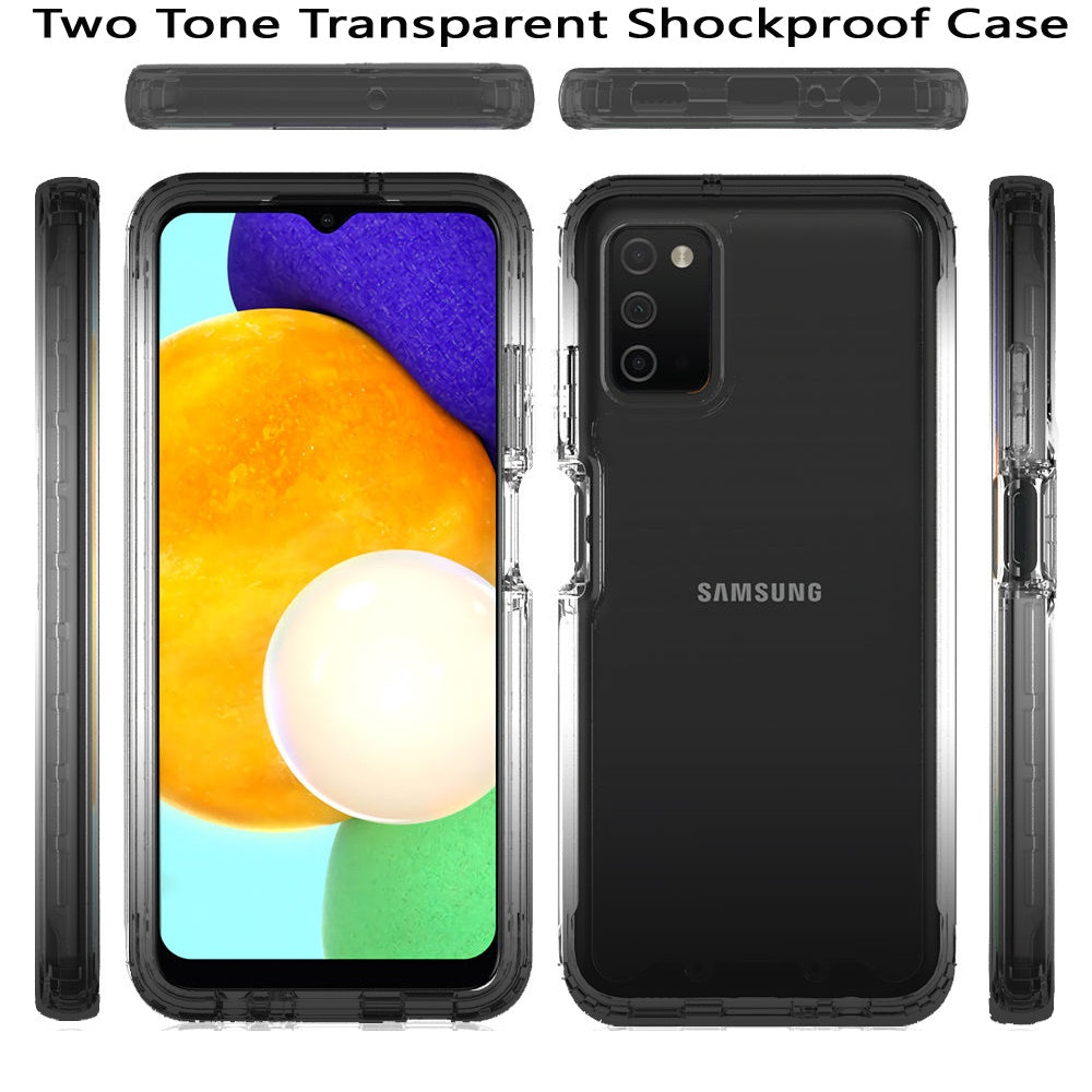 For OnePlus Nord N20 5G Dual Layer Hybrid Clear Gradient Two Tone Transparent Shockproof TPU Hard PC Protective Frame  Phone Case Cover