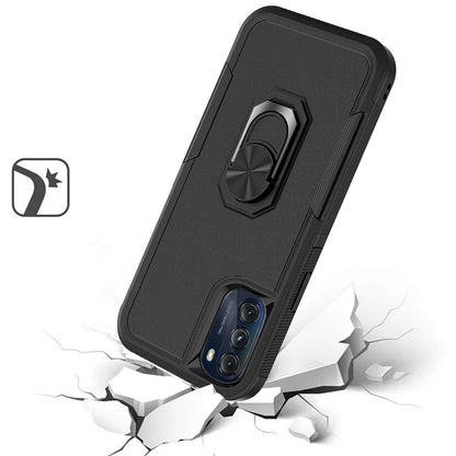 For Samsung Galaxy A03S Ring Holder Stand, Support Magnetic Car Mount, Hard TPU Hybrid Shockproof  Phone Case Cover