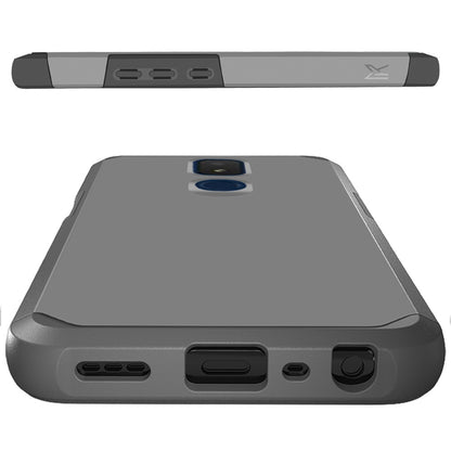 For Samsung Galaxy A23 Slim Corner Protection Shock Absorption Hybrid Dual Layer Hard PC + TPU Rubber Armor Defender Gray Phone Case Cover