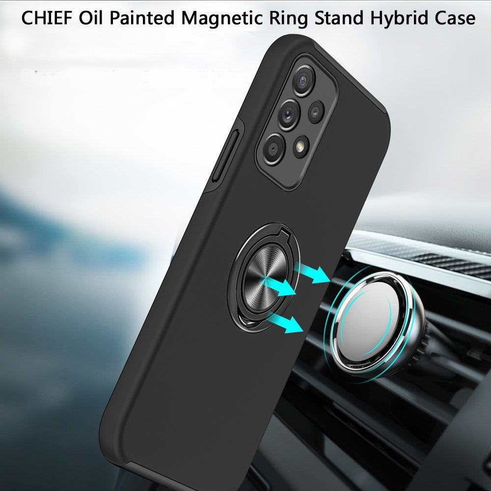 For Motorola Edge+ 2022 /Edge Plus Hybrid 360 Degree Rotatable Metal Invisible Ring Stand Holder Shockproof Slim  Phone Case Cover