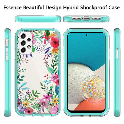 For Samsung Galaxy A53 5G Beautiful Design 3 in 1 Hybrid Triple Layer Armor Hard Plastic Rubber TPU Protective Frame  Phone Case Cover
