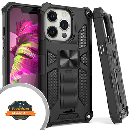 For Apple iPhone 13 /Pro Max Mini Cases with Invisible Kickstand Stand Dual Layer Hybrid Defender Military Grade Shockproof Heavy Duty Hard PC + TPU  Phone Case Cover