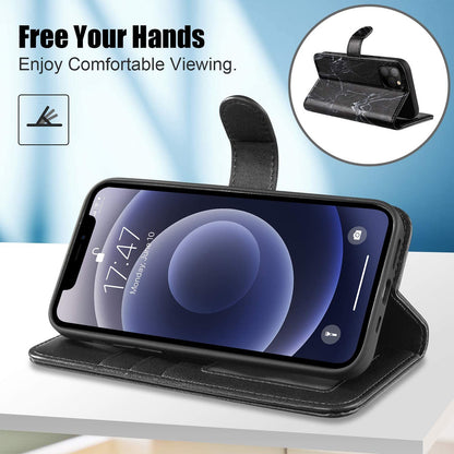 For Apple iPhone 13 Pro Max (6.7") Wallet Case Pattern Design PU Leather Wallet with Credit Cards Holder, Wrist Strap & Stand Feature Flip Pouch Protective Butterfly Phone Case Cover