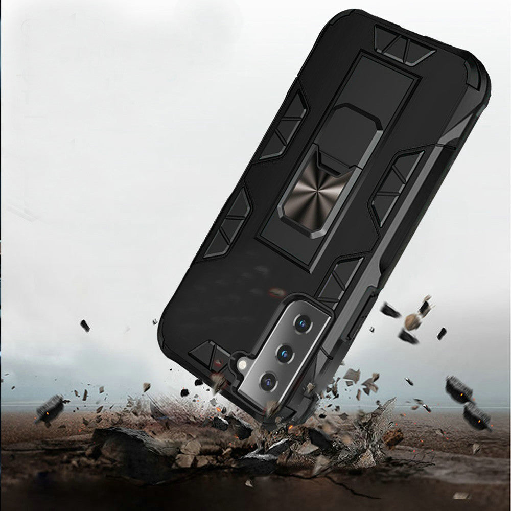 For Apple iPhone 13 Pro (6.1") Hybrid Magnetic Slide Stand fit Car Mount Grip Holder Full Body Heavy Duty Rugged Military Grade  Phone Case Cover