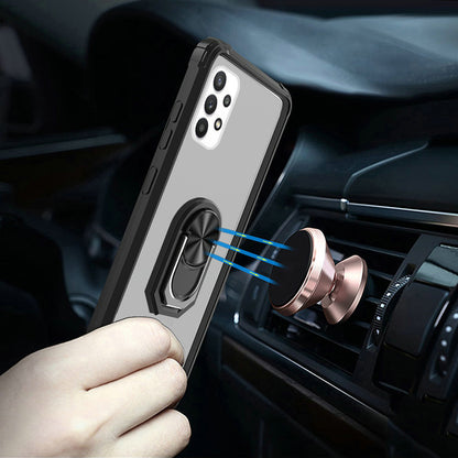 For Samsung Galaxy S22 /Plus Ultra Clear Silicone Shockproof Tuff Hybrid Protection Cover Transparent TPU with Magnetic Ring Kickstand  Phone Case Cover