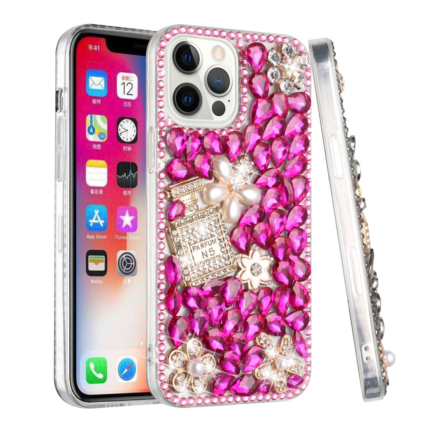 For Motorola Moto G Power 2022 Bling Clear Crystal 3D Full Diamonds Luxury Sparkle Transparent Rhinestone Hybrid Bumper  Phone Case Cover