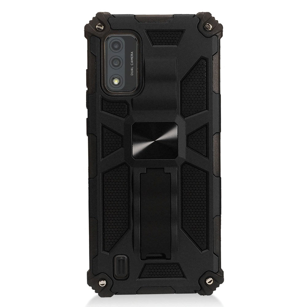 For Wiko Ride 3 Full-Body Hybrid [Military-Grade Protective] Defender Heavy Duty with Hidden Kickstand Stand Support Magnetic Car Mount  Phone Case Cover