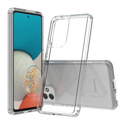 For Samsung Galaxy A53 5G Hybrid Slim Crystal Clear Transparent Shock-Absorption Bumper with TPU + Hard PC Back Frame  Phone Case Cover