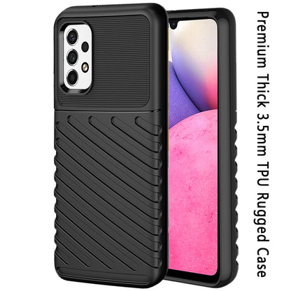 For Samsung Galaxy A33 5G Rugged Hybrid Hard Silicone Gel TPU Bumper Texture Shockproof Anti Slip Protective Stylish Slim  Phone Case Cover