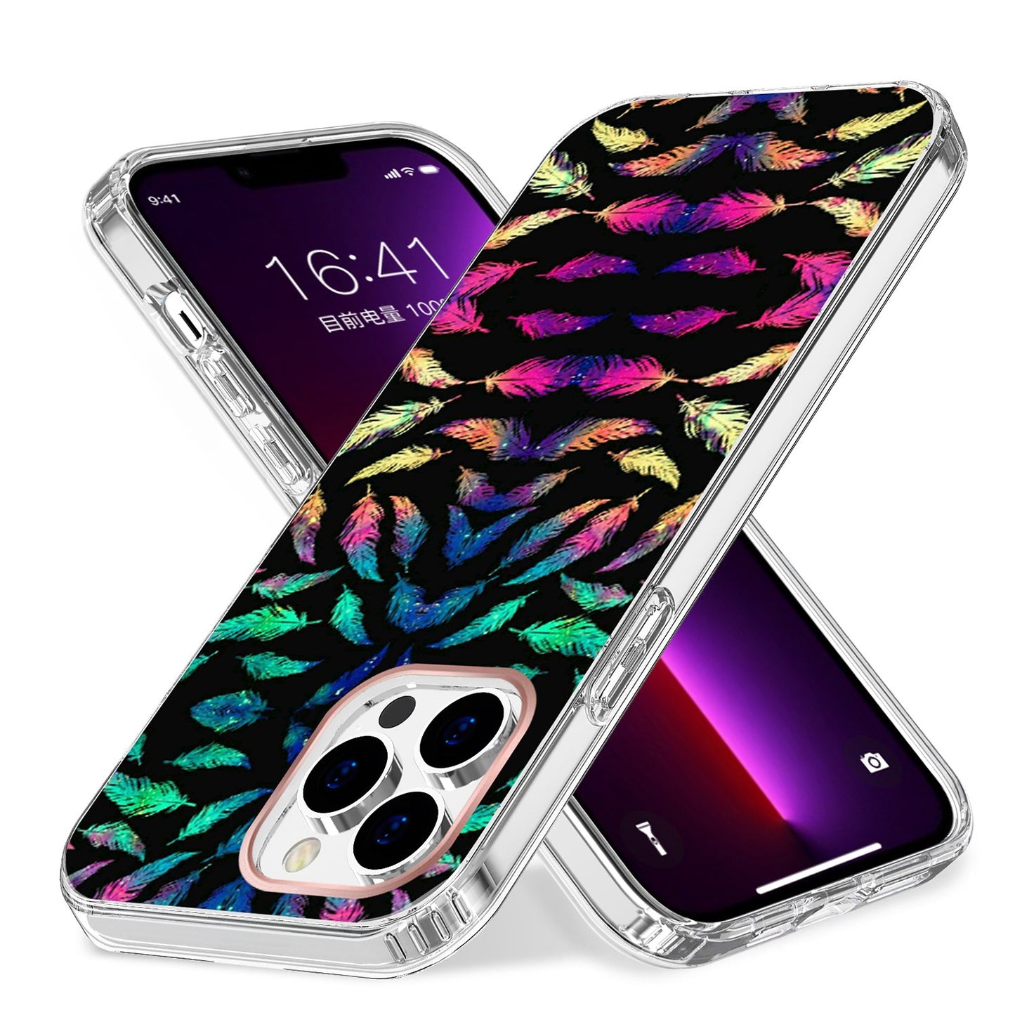 For Apple iPhone 14 (6.1") Creative Stylish Fashion Design Hybrid Rubber TPU Hard PC Shockproof Slim Fit  Phone Case Cover
