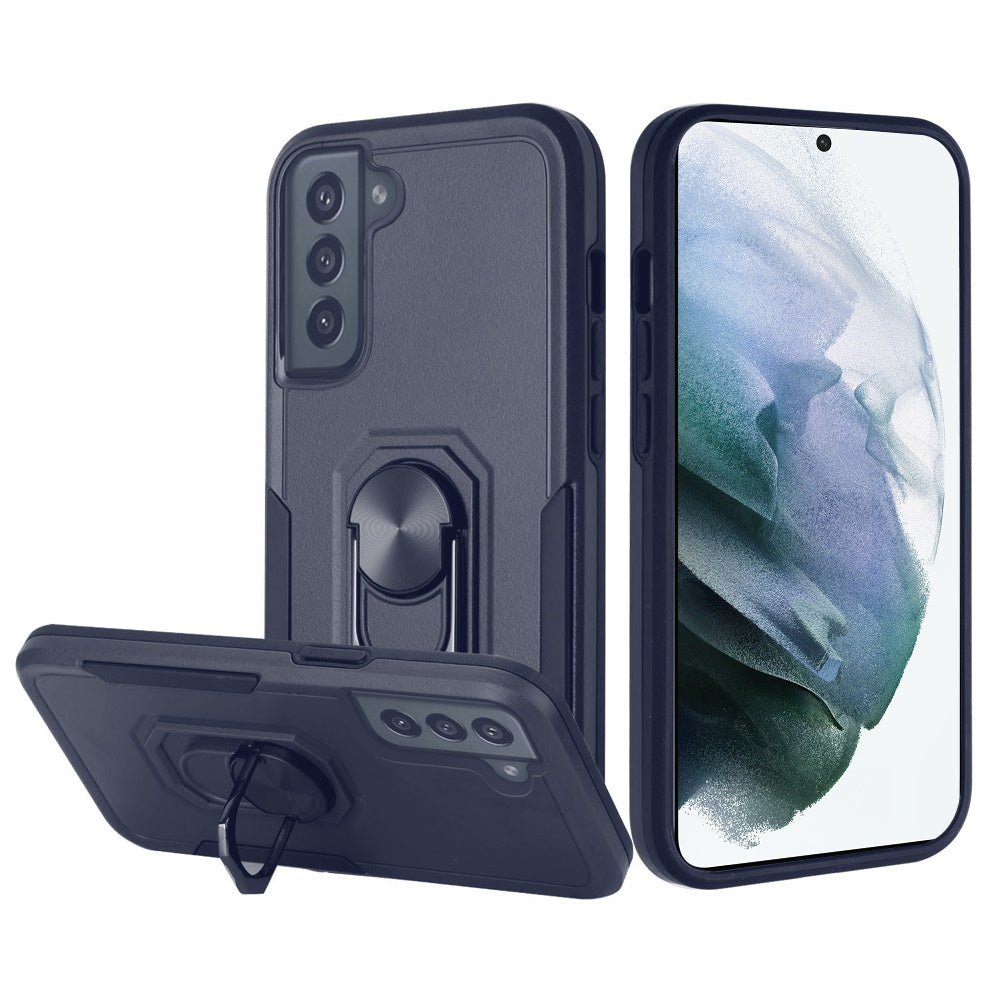 For Samsung Galaxy S22 /Plus Ultra Hybrid Tough Strong Dual Layer Hard PC TPU with Flat Magnetic Ring Stand Heavy-Duty Armor Design  Phone Case Cover