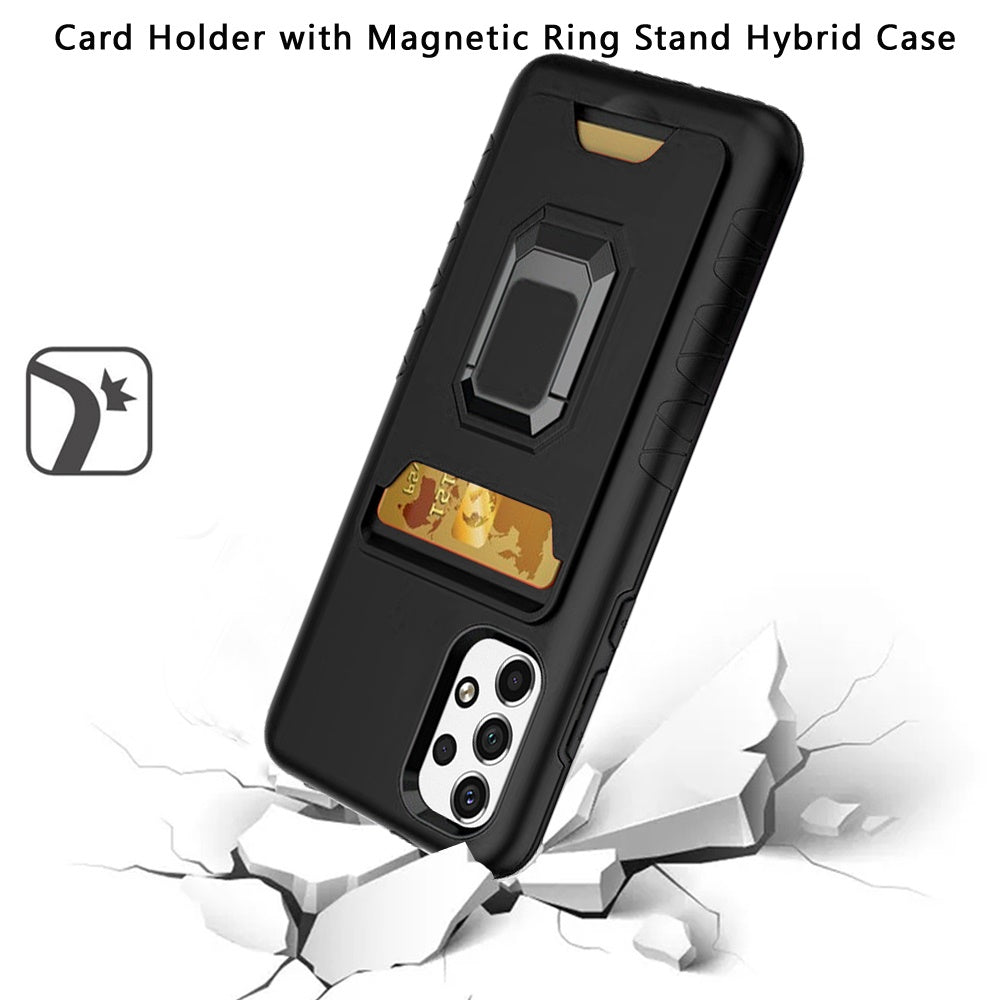 For Samsung Galaxy A53 5G Wallet Case Designed with Credit Card Holder & Stand Kickstand Ring Heavy Duty Hybrid Armor  Phone Case Cover