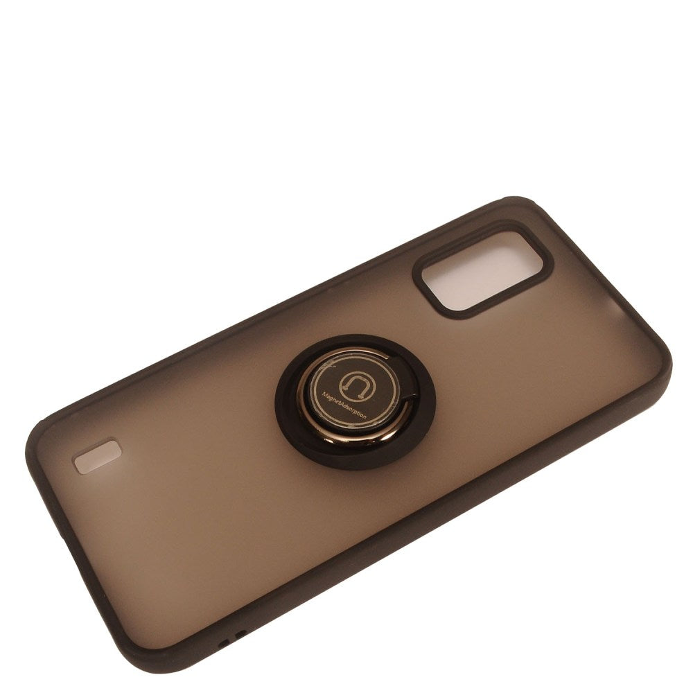 For Wiko Ride 3 Matte Translucent with Ring Stand /Kickstand (Work with Car Mount) Hybrid Shockproof Armor [Military Grade] Bumper  Phone Case Cover