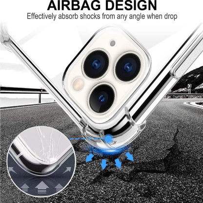 For Samsung Galaxy A03S Slim Transparent Hybrid with Soft TPU Rubber Corner Bumper with Raised Edges Shock Absorption Clear Phone Case Cover