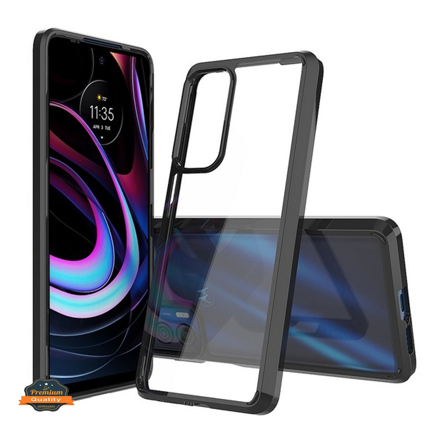 For Motorola Moto G Power 2021 Crystal Clear Back Panel + TPU Bumper Hybrid Thin Slim Hard Shockproof Defender Slim  Phone Case Cover