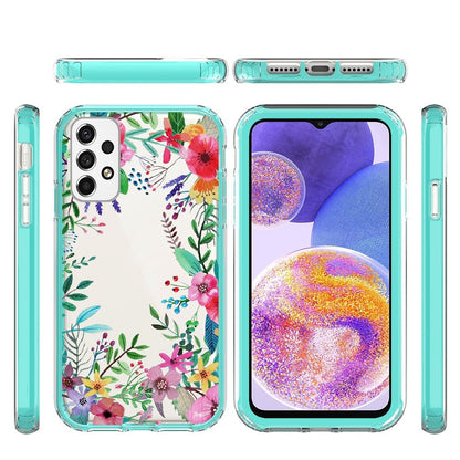 For Samsung Galaxy A23 5G Beautiful Design Hybrid Triple Layer Armor Hard PC Rubber Shockproof Frame  Phone Case Cover
