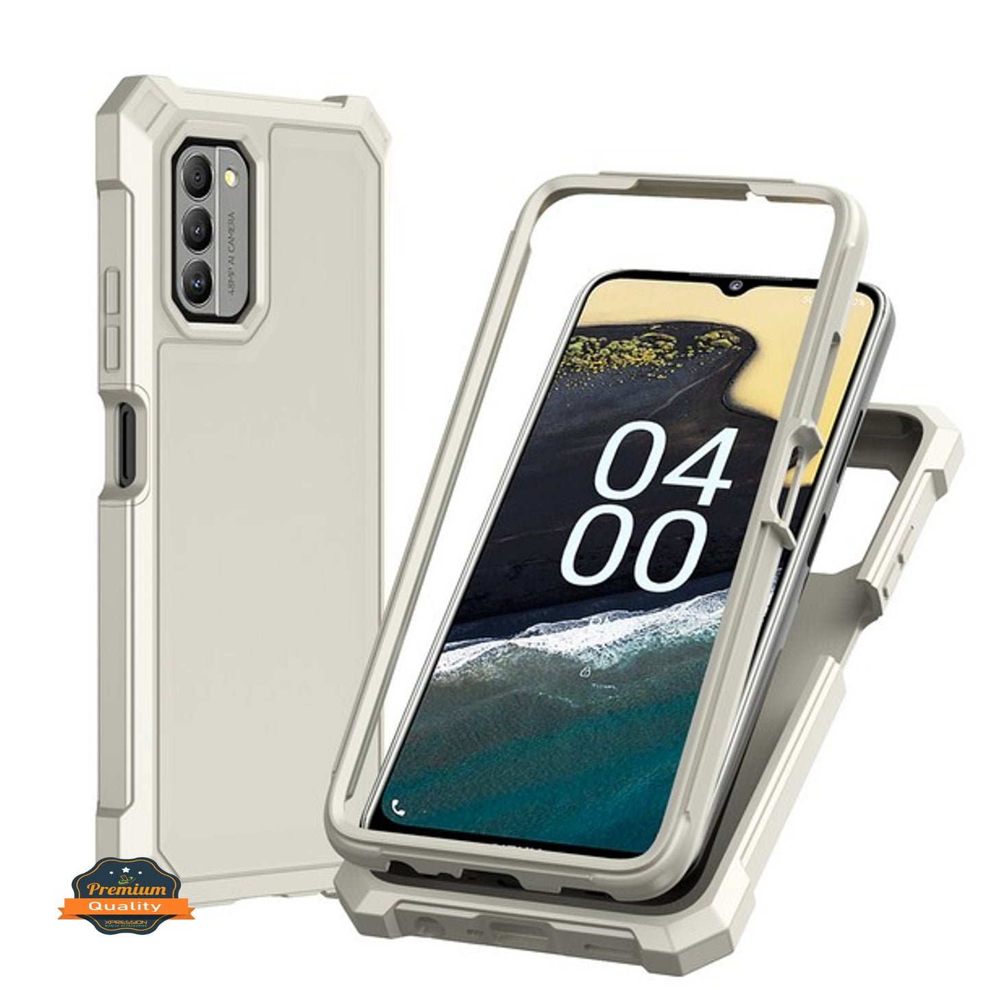 For Nokia G400 Hybrid 2in1 Front Bumper Frame Cover Square Edge Shockproof Soft TPU + Hard PC Anti-Slip Heavy Duty  Phone Case Cover