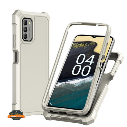For Nokia G400 Hybrid 2in1 Front Bumper Frame Cover Square Edge Shockproof Soft TPU + Hard PC Anti-Slip Heavy Duty  Phone Case Cover