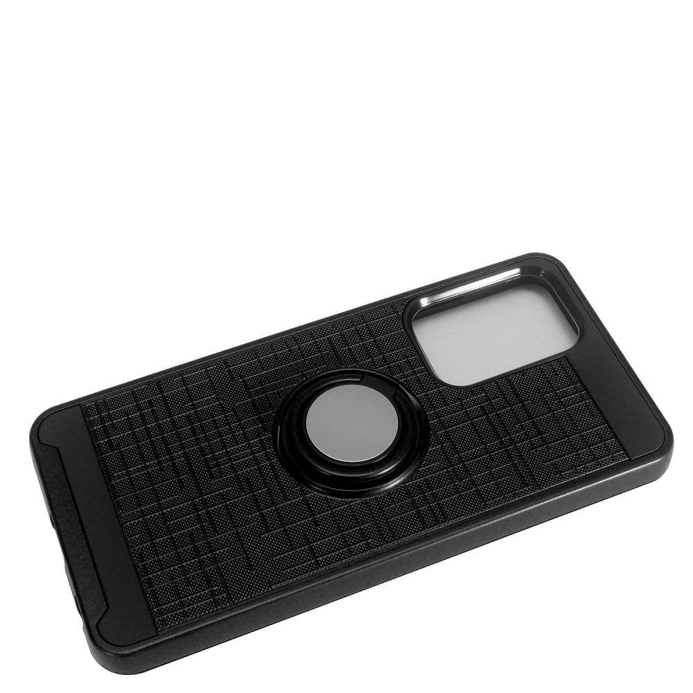 For Revvl V+ Plus 5G (T-Mobile /Metro) Hybrid 360° Ring Armor Shockproof 2 in 1 Holder with Ring Stand for Magnetic Car Mount  Phone Case Cover