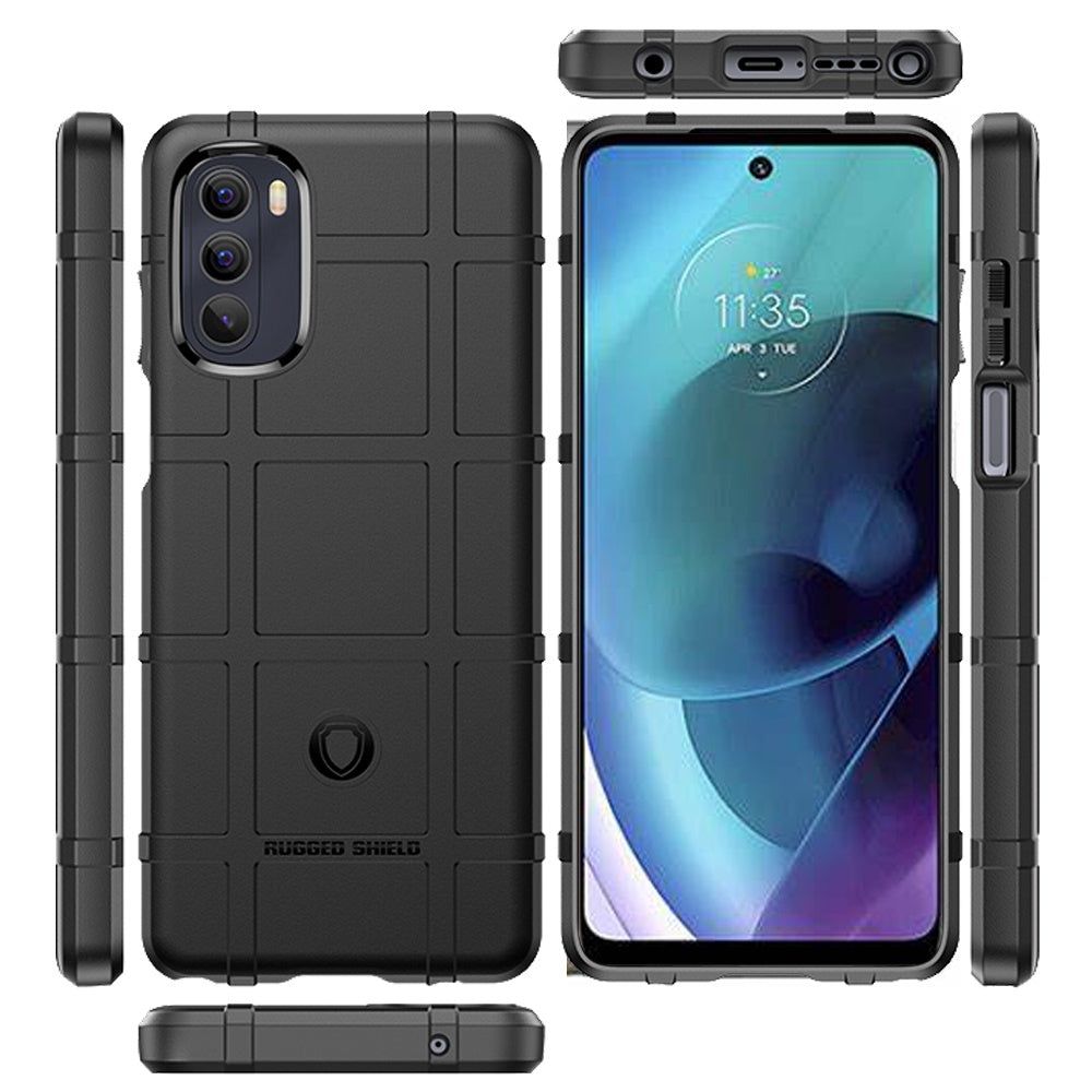 For Motorola Moto G Stylus 2022 Rugged Shield Hybrid TPU Thick Rough Armor Tactical Matte Grip Silicone Texture Protective  Phone Case Cover