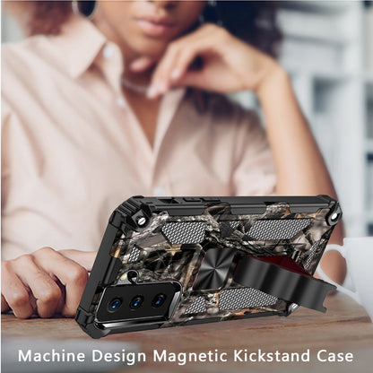 For Samsung Galaxy S22 Hybrid Camouflage [Military Grade] Rugged Kickstand Protective Fit Magnetic Car Mount Stand  Phone Case Cover