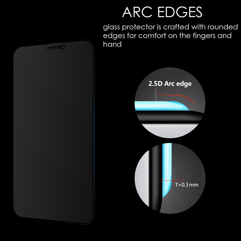 For Apple iPhone 13 Pro Max (6.7") Privacy Tempered Glass Screen Protector Full Coverage True Anti-spy Tempered Glass Protector Black Screen Protector