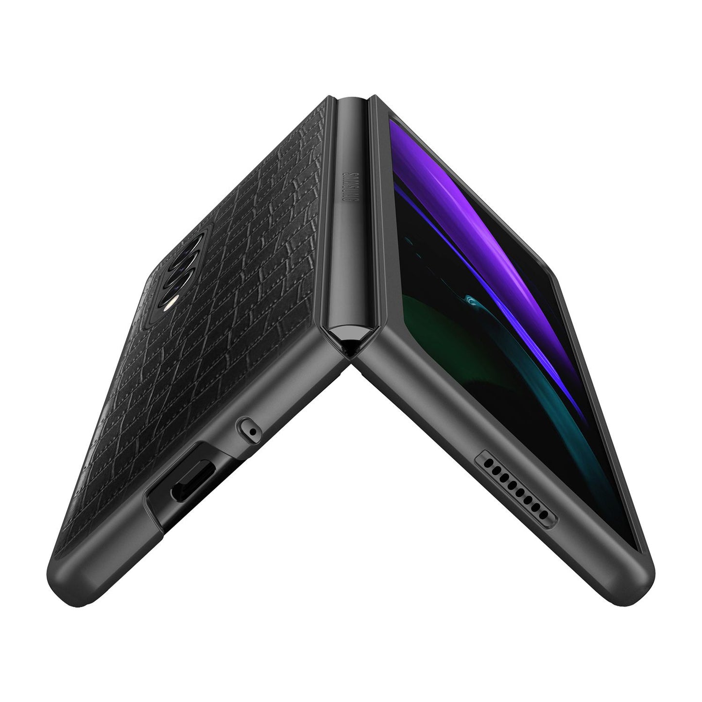 For Samsung Galaxy Z Fold 4 5G Ultra Slim Thin PU Leather Flip Snap On Hybrid Shockproof TPU PC Hard Shell Durable  Phone Case Cover