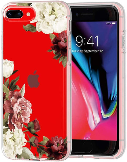 For Nokia X100 Floral Patterns Design Transparent Soft TPU Silicone Shock Absorption Bumper Slim Hard PC Back  Phone Case Cover