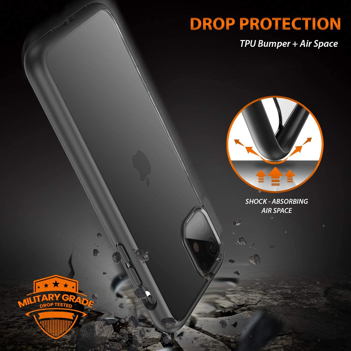 For Google Pixel 6 Pro Hybrid Slim Crystal Clear Transparent Shock-Absorption Bumper with Soft TPU + Hard PC Back Frame  Phone Case Cover