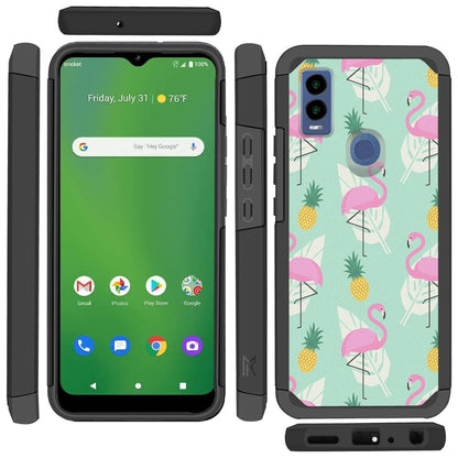 For Cricket Innovate E 5G (E Version 2022) Graphic Design Pattern Hard PC TPU Tough Hybrid Shockproof Frame  Phone Case Cover