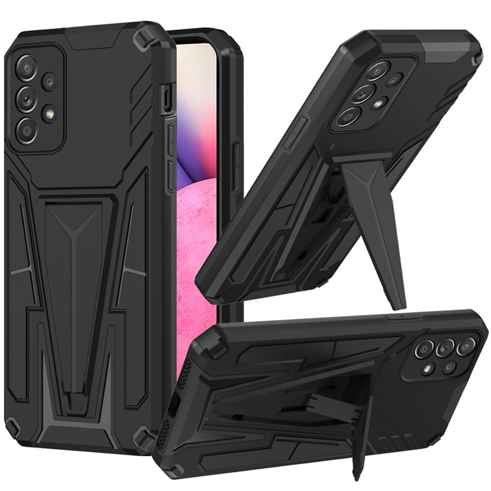 For Samsung Galaxy A33 5G Heavy Duty Protection Hybrid Built-in Kickstand Rugged Shockproof Military Grade Dual Layer Full Body  Phone Case Cover