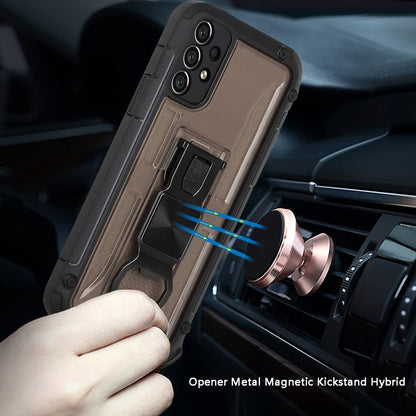 For Samsung Galaxy A33 5G Heavy Duty Military Grade Hybrid with Magnetic Kickstand, Carabiner, Bottle Beer Opener Shockproof  Phone Case Cover