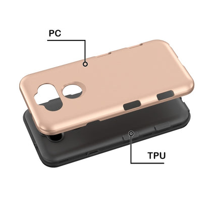 For LG K31 /Aristo 5/Fortune 3/Tribute Monarch / Phoenix 5 Hybrid Dual Layer Hard PC Cases Shockproof TPU Bumper Rose Gold Phone Case Cover
